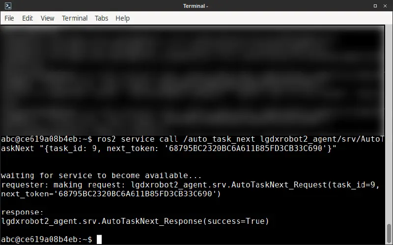 Screenshot of completing the progress