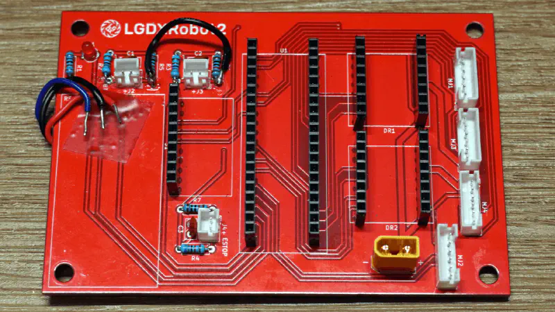 Image of controller board with soldered components